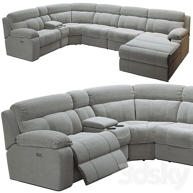 NOVELL U-shape recliner sofa 3D Model NOVELL U-shape recliner sofa 3D Model
