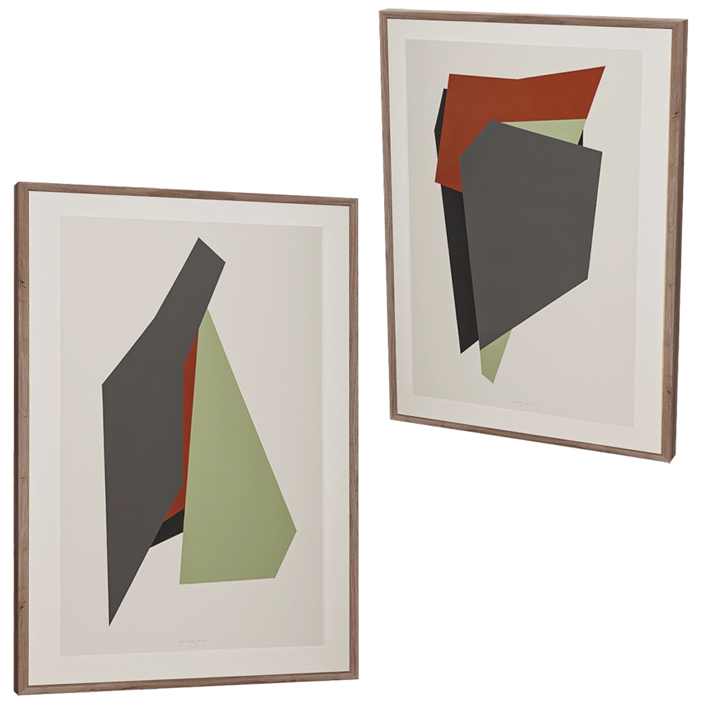 Novocuadro Art Company  – Picture Dark plane I & II ambiente 3D Model