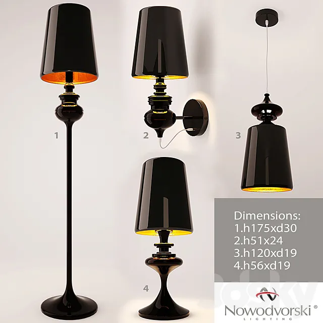 Nowodvorski. Alaska Black 3DModel Nowodvorski. Alaska Black 3DModel