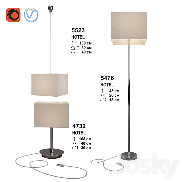 Nowodvorski HOTEL CATALOG 3D Model Nowodvorski HOTEL CATALOG 3D Model