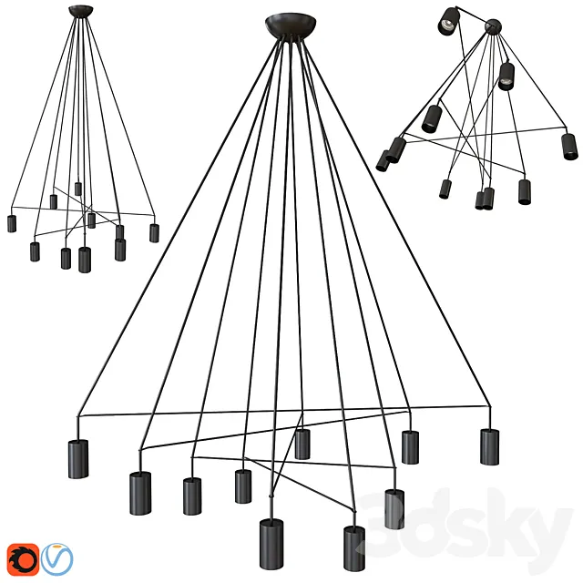 Nowodvorski IMBRIA BLACK 9680 3D Model