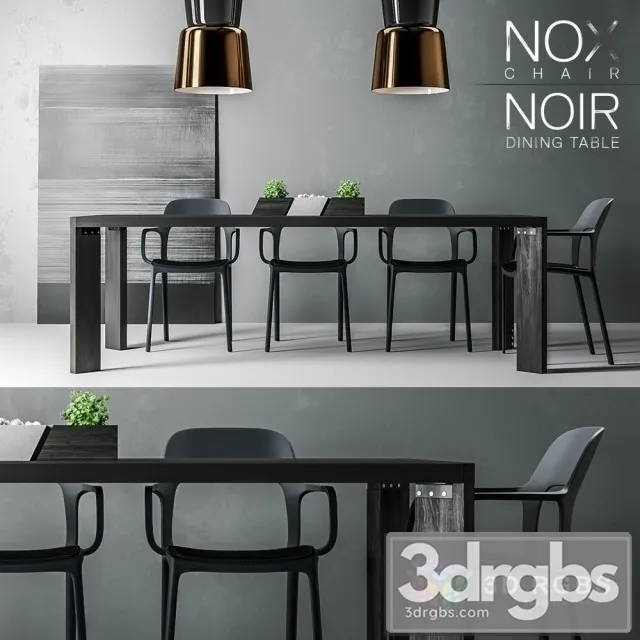 Nox Chair Noire Table 3D Model Download