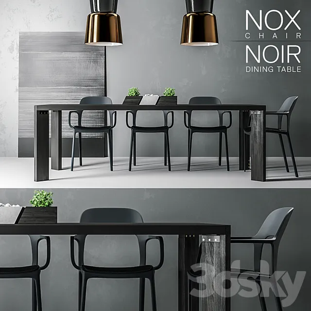 NOX & NOIR tables & chairs 3DModel