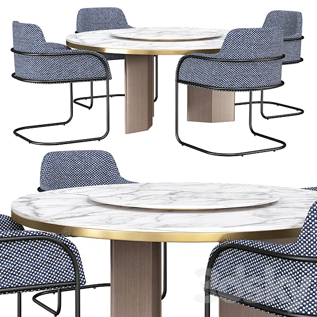 Nube Italia STREAM and Minotti MORGAN MARBLE 3DModel