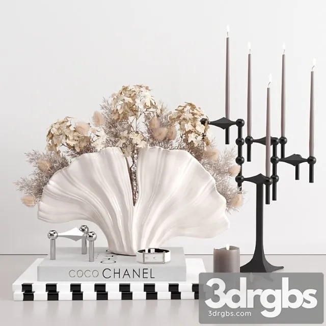 Nude Gray Decorative Set 3D Model Download Nude Gray Decorative Set 3D Model Download