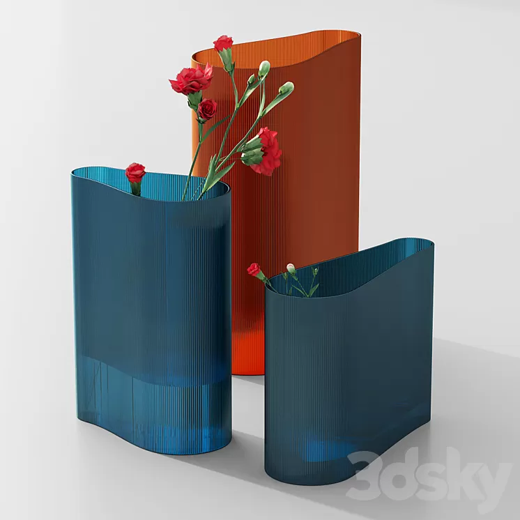 Nude mist vase set 2 3D Model