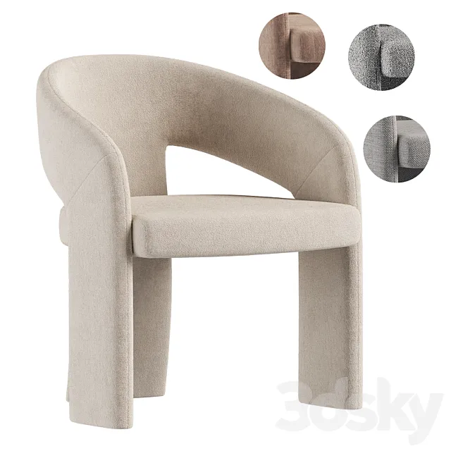 Nuevo Anise Dining Chair 3D Model Nuevo Anise Dining Chair 3D Model