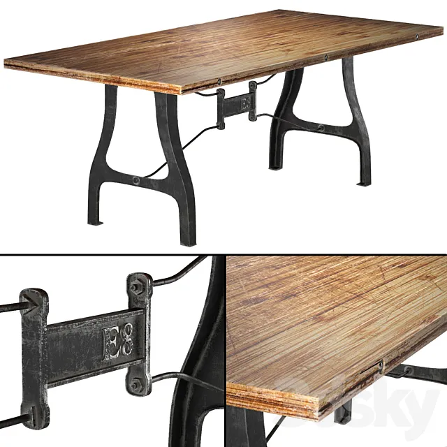 Nuevo V4 A-Leg small dining table 3DModel