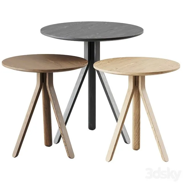 Nuez Table Occasional ME2880 ME2873 by Andreu World 3D Model