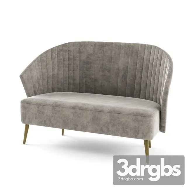 Nuka 2 Seat Sofa 3D Model Download