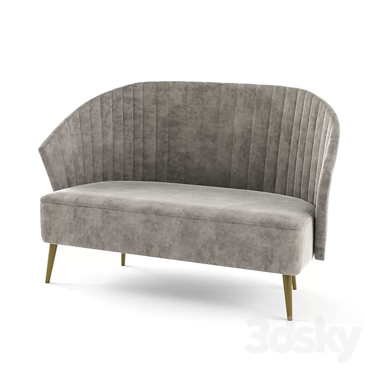 Nuka 2 seat sofa 3D Model Nuka 2 seat sofa 3D Model