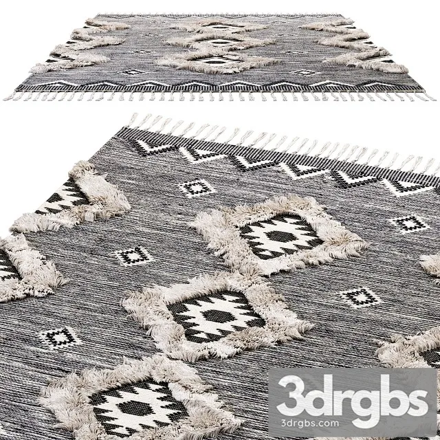 Nuloom Ikat Tassel Area Rugs 3D Model Download