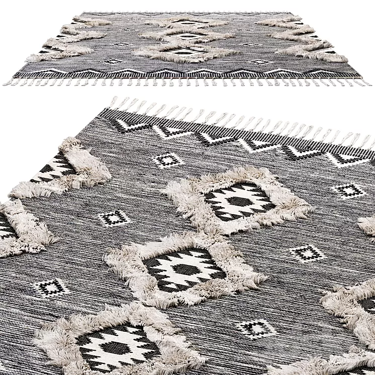 nuLOOM Ikat Tassel Area Rugs 3D Model nuLOOM Ikat Tassel Area Rugs 3D Model