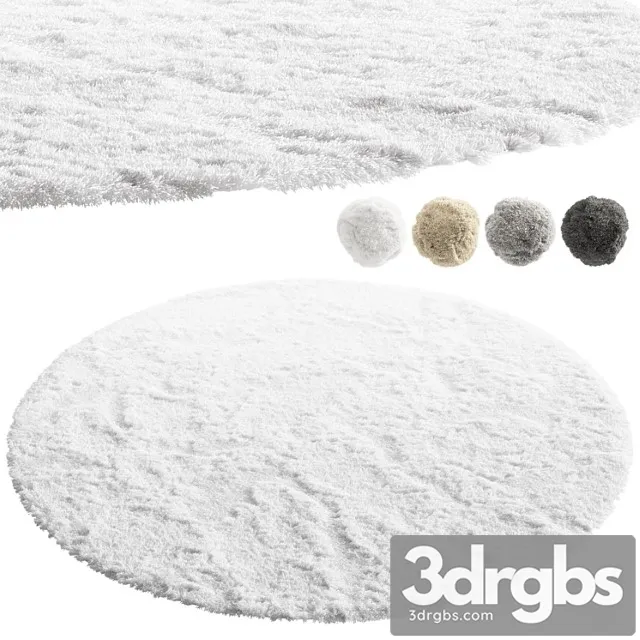 Nuloom Shaggy Area Round Rug 4 Colors 3D Model Download
