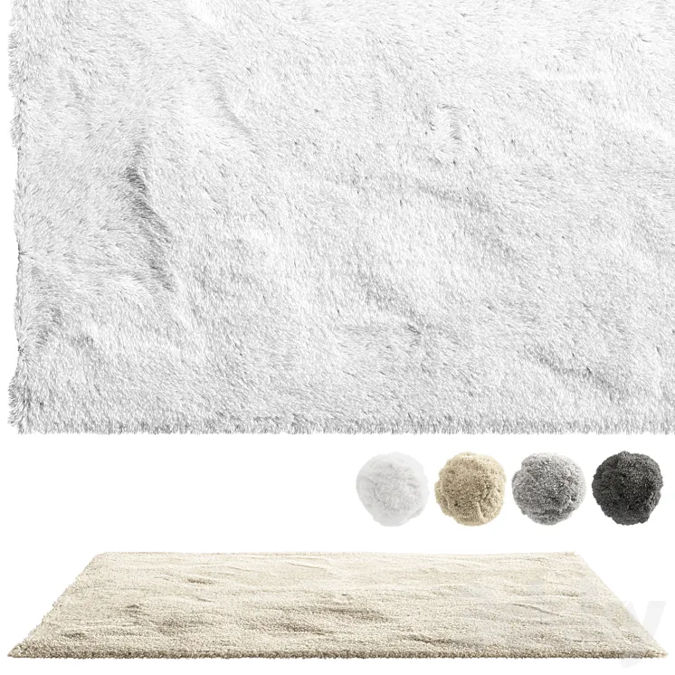 nuLoom Shaggy Area Rug (4 colors) 3D Model Free Download