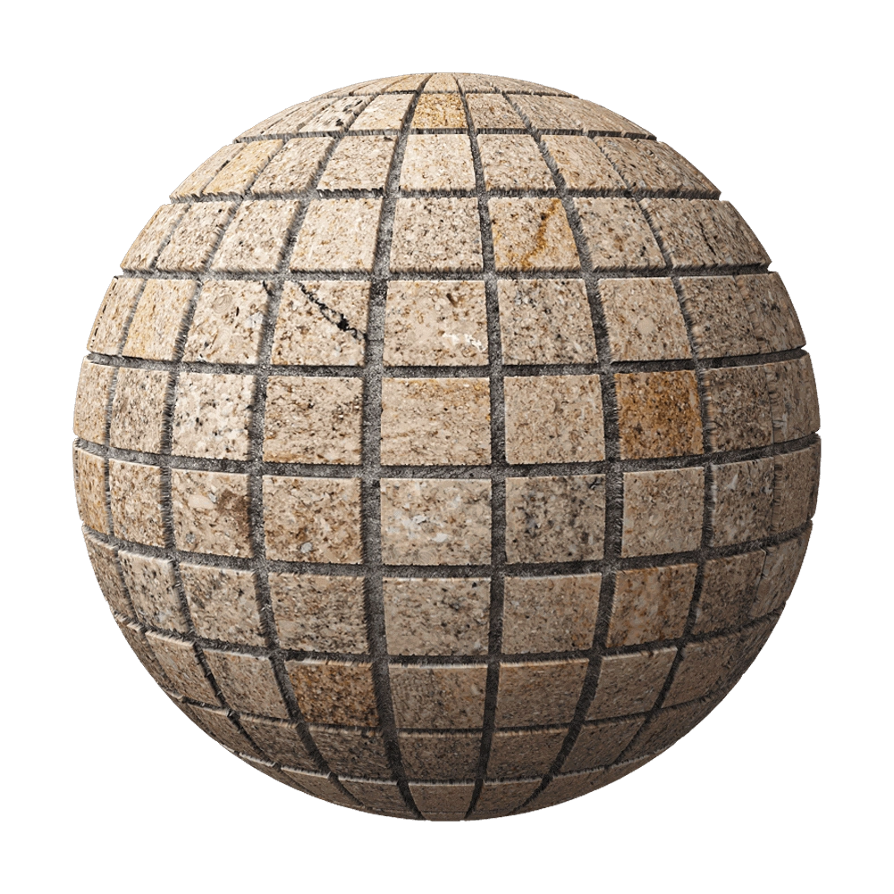 Nur Mosaic – Classic mosaic with Marble beads 3D Model