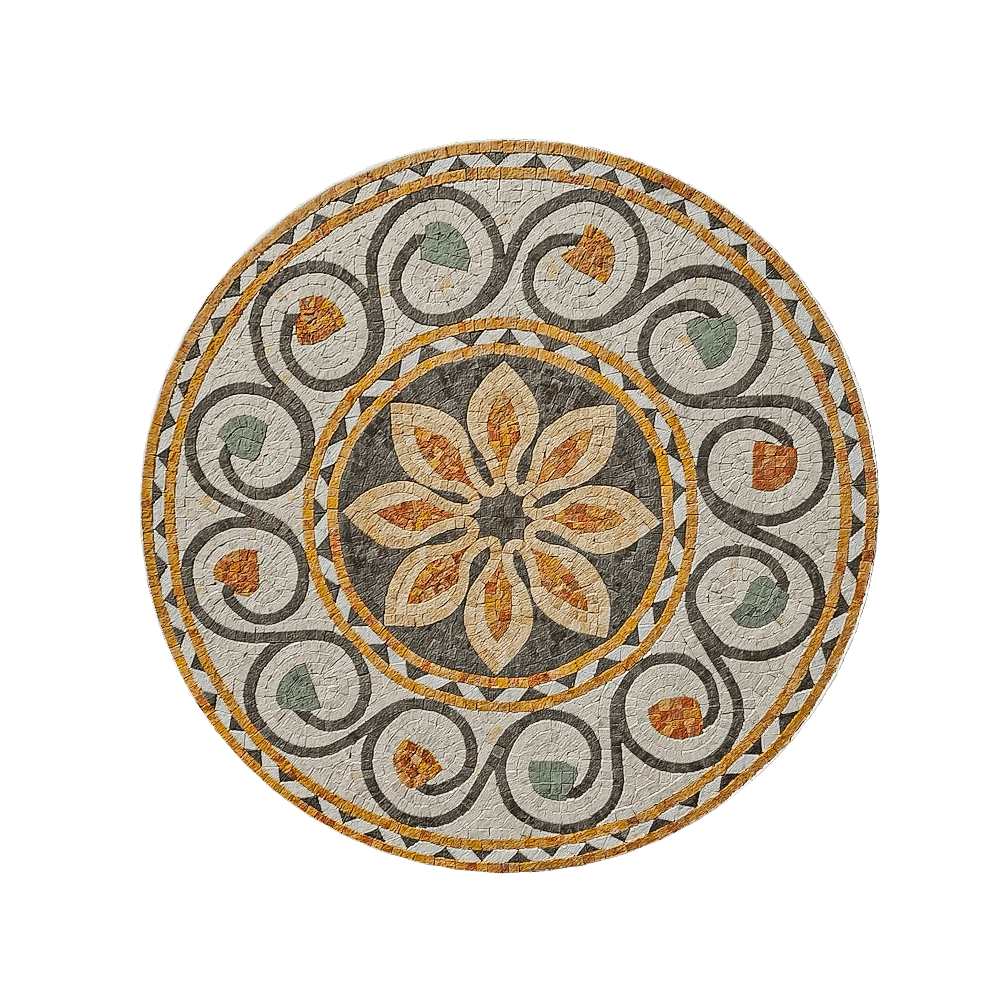 Nur Mosaic – Mosaic flower with natural stone 3D Model Nur Mosaic – Mosaic flower with natural stone 3D Model