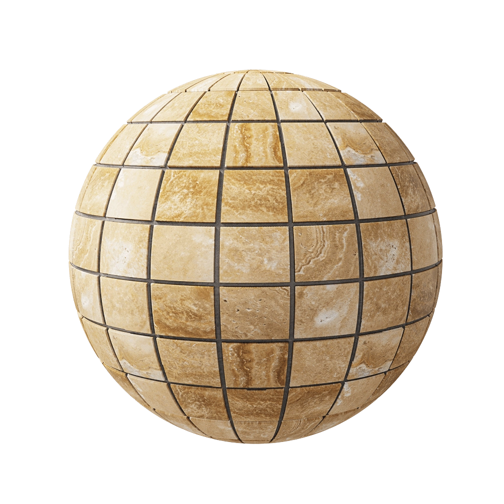 Nur Mosaic – Mosaic from Armenian travertine without filler polished 3D Model Nur Mosaic – Mosaic from Armenian travertine without filler polished 3D Model