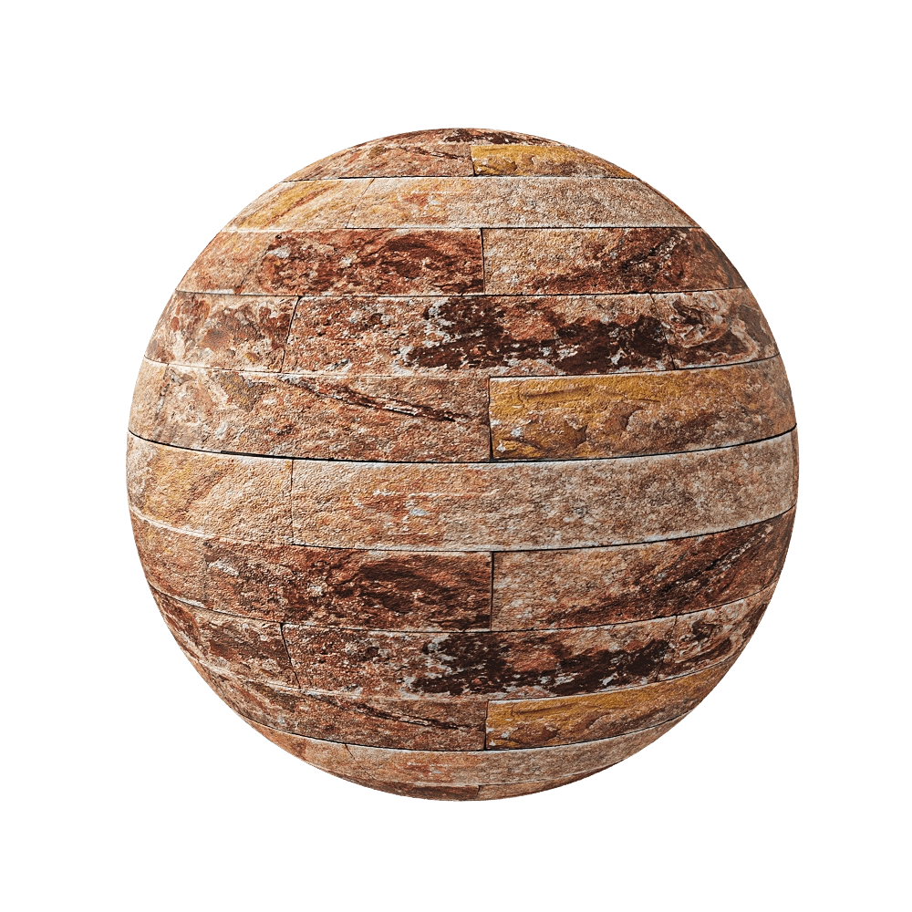 Nur Mosaic – Mosaic red travertine fur coat 3D Model Nur Mosaic – Mosaic red travertine fur coat 3D Model