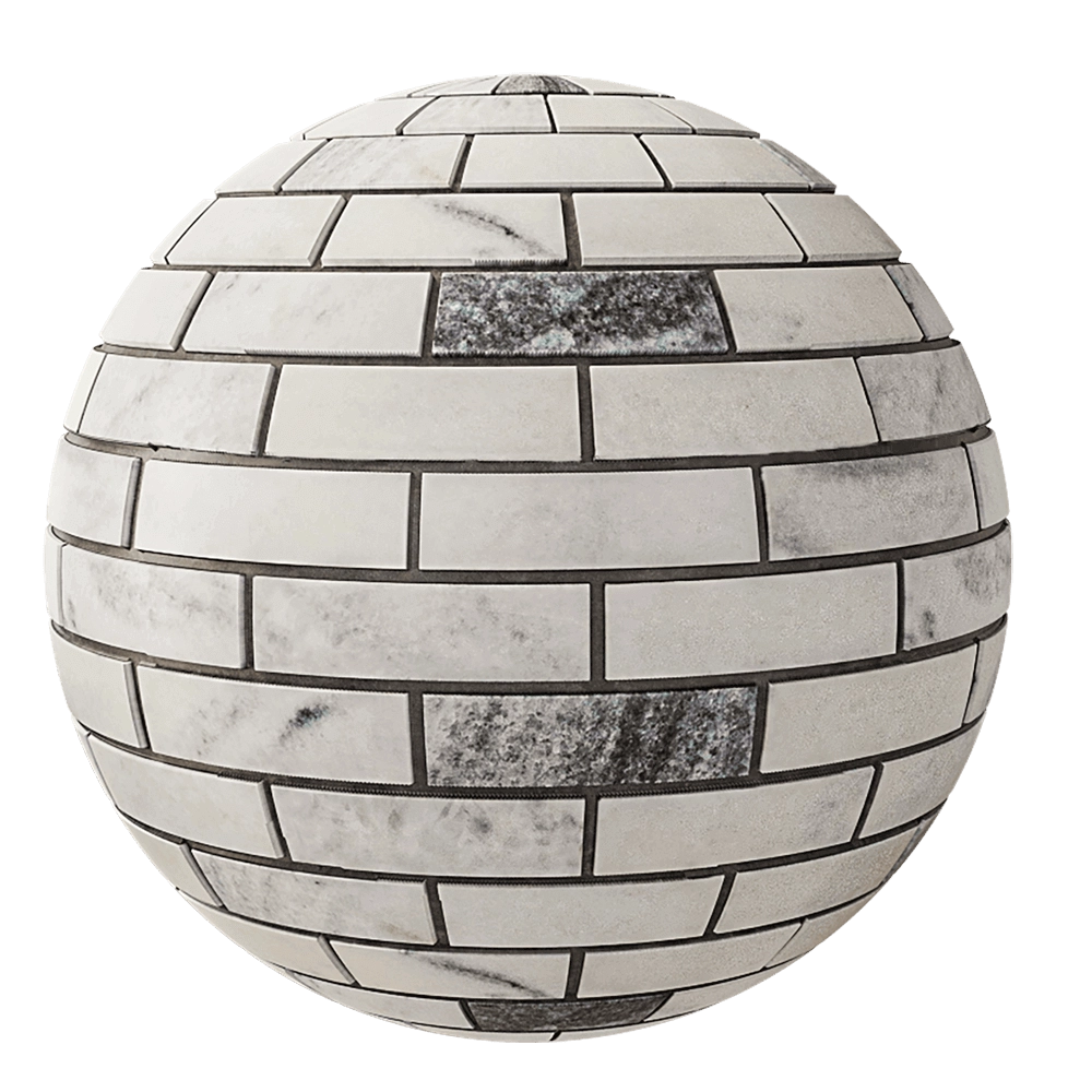 Nur Mosaic – Natural marble bricks mosaic tile polished 3D Model Nur Mosaic – Natural marble bricks mosaic tile polished 3D Model