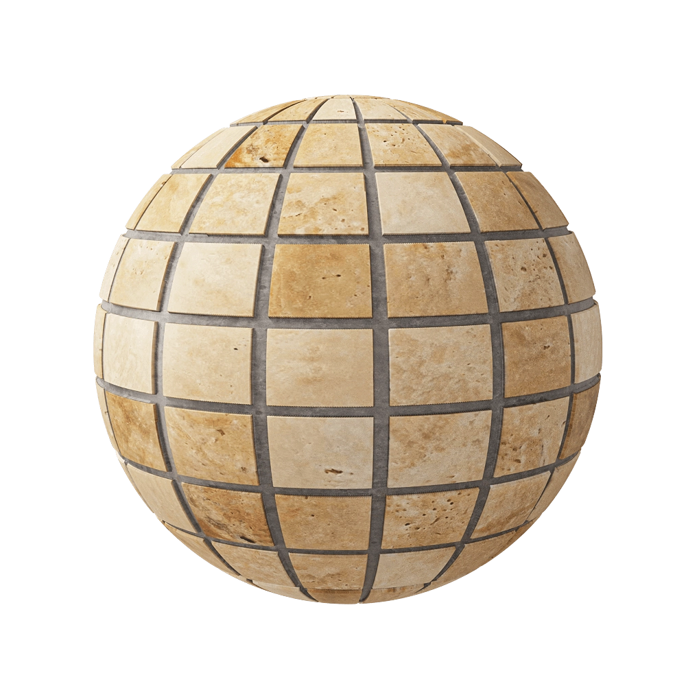 Nur Mosaic – Natural stone tile polished travertine 3D Model Nur Mosaic – Natural stone tile polished travertine 3D Model