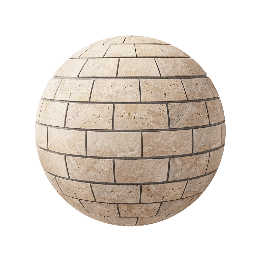 Nur Mosaic – Natural travertine mosaic tile brick series 3D Model Nur Mosaic – Natural travertine mosaic tile brick series 3D Model