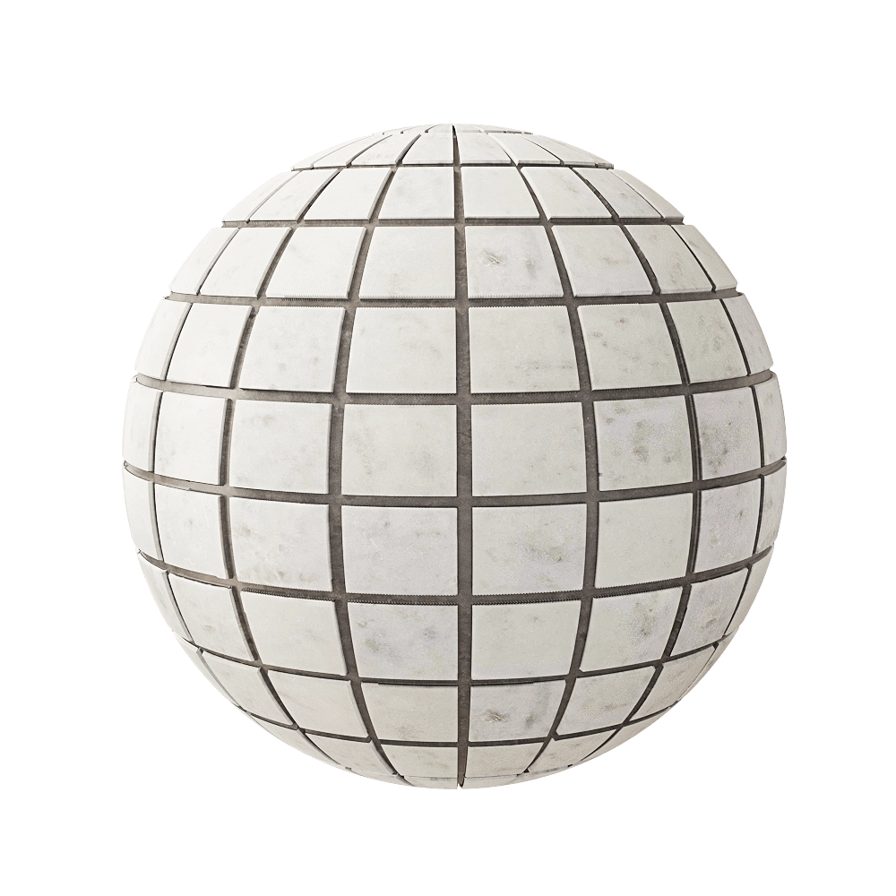 Nur Mosaic – Natural white marble mosaic tile 3D Model Nur Mosaic – Natural white marble mosaic tile 3D Model