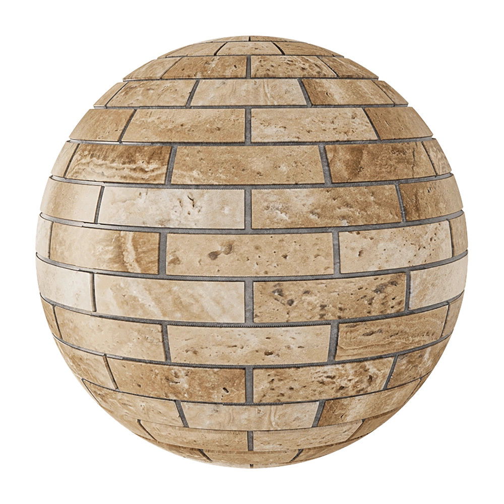 Nur Mosaic – Travertine brick mosaic tile light beige 3D Model Nur Mosaic – Travertine brick mosaic tile light beige 3D Model