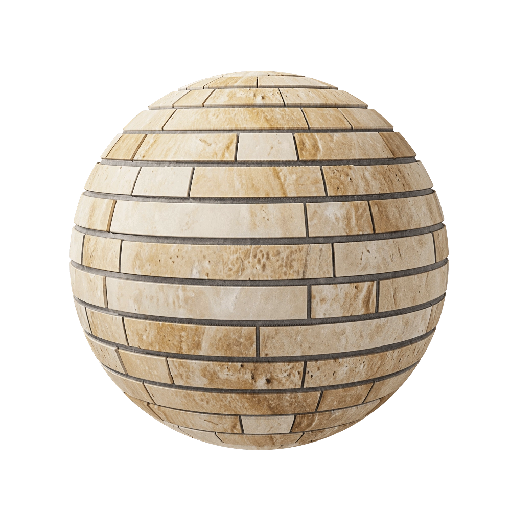 Nur Mosaic – Travertine broken lines mosaic tile polished 3D Model Nur Mosaic – Travertine broken lines mosaic tile polished 3D Model