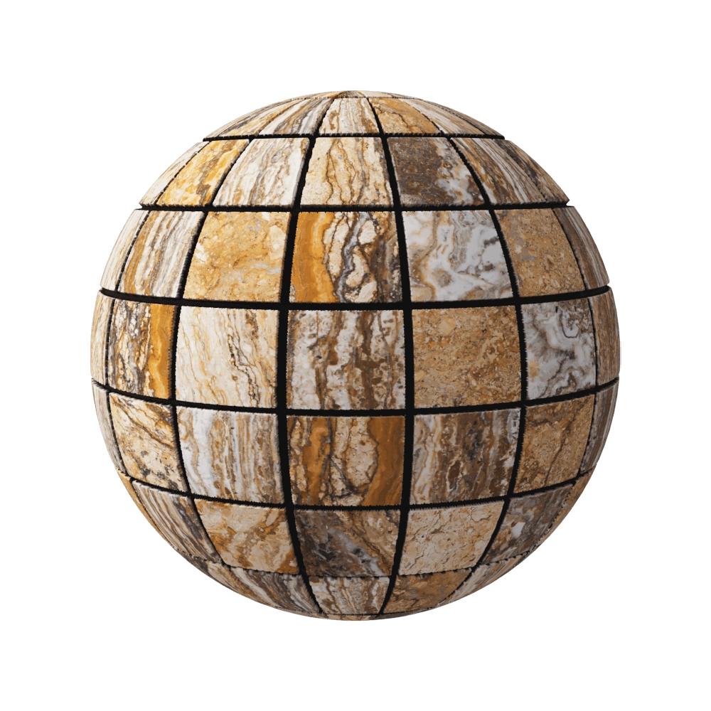 Nur Mosaic – Travertine Zebra mosaic tile 3D Model Nur Mosaic – Travertine Zebra mosaic tile 3D Model