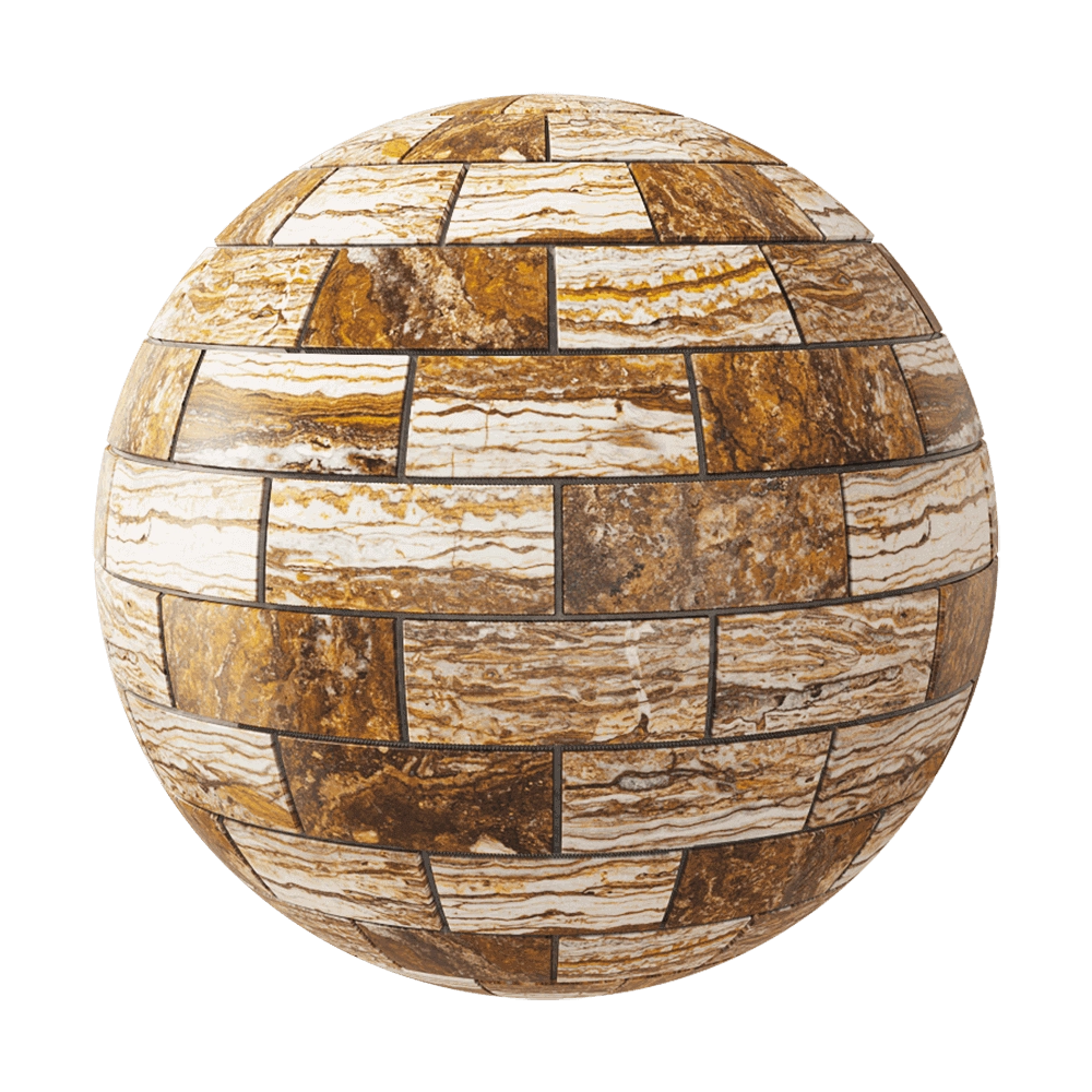 Nur Mosaic – Travertine zebra mosaic tile vein cut 3D Model Nur Mosaic – Travertine zebra mosaic tile vein cut 3D Model