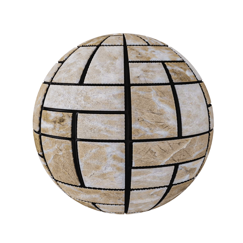 Nur Mosaic – Wall mosaic tile from natural marble beige 3D Model Nur Mosaic – Wall mosaic tile from natural marble beige 3D Model