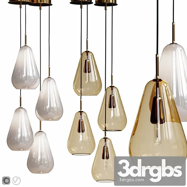 Nuura Anoli Medium 1 Pendant Gold and White Glass Shade 3D Model Download Nuura Anoli Medium 1 Pendant Gold and White Glass Shade 3D Model Download