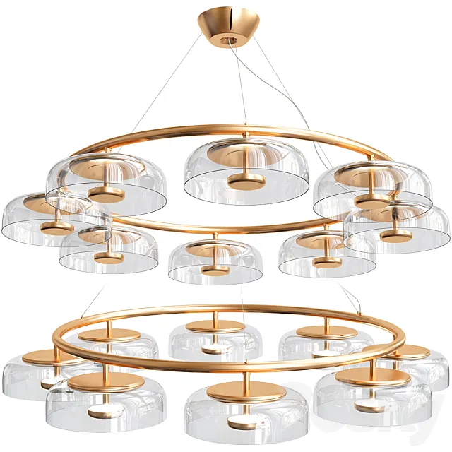 Nuura Blossi 8 Pendant Nordic Gold 3D Model Nuura Blossi 8 Pendant Nordic Gold 3D Model