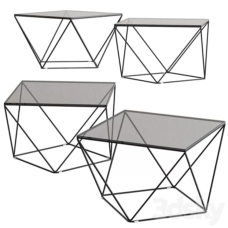 NV Gallery Heroine Glass Coffee Table 3D Model NV Gallery Heroine Glass Coffee Table 3D Model