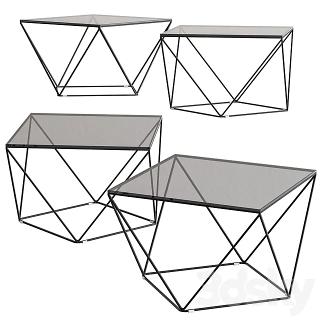 NV Gallery Heroine Glass Coffee Table 3DModel