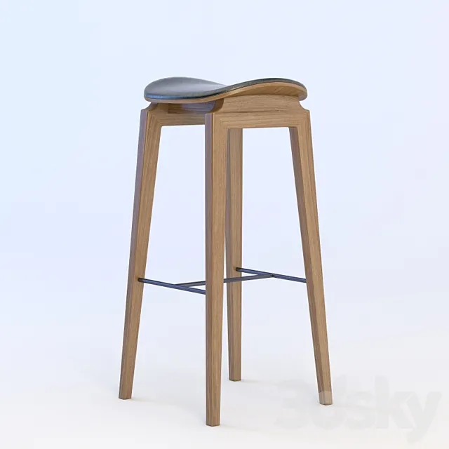 NY11 Bar Chair Walnut Leather 3DModel NY11 Bar Chair Walnut Leather 3DModel