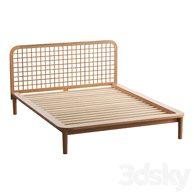 Nyla Platform Bed 3D Model Nyla Platform Bed 3D Model