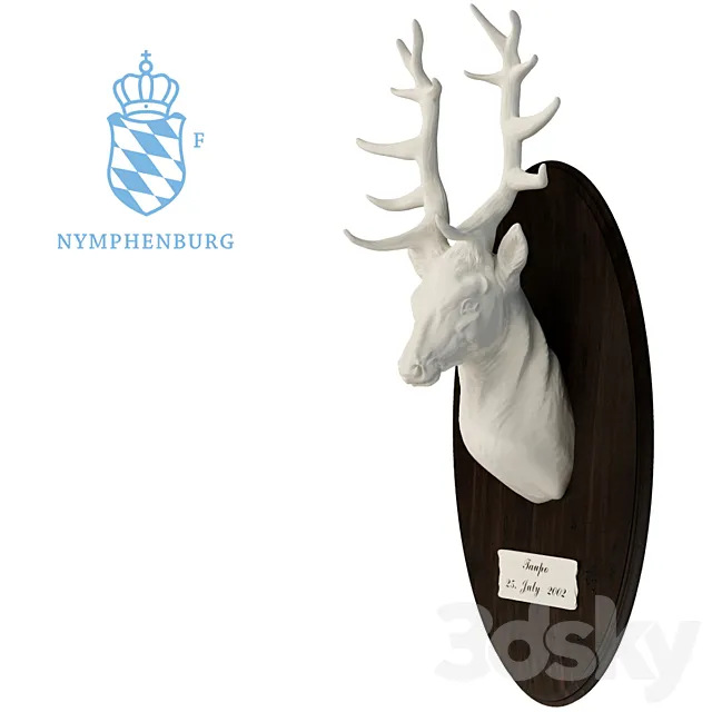 Nymphenburg. Deer head. 3D Model