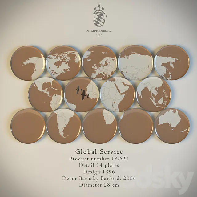 Nymphenburg Global Service 3DModel Nymphenburg Global Service 3DModel