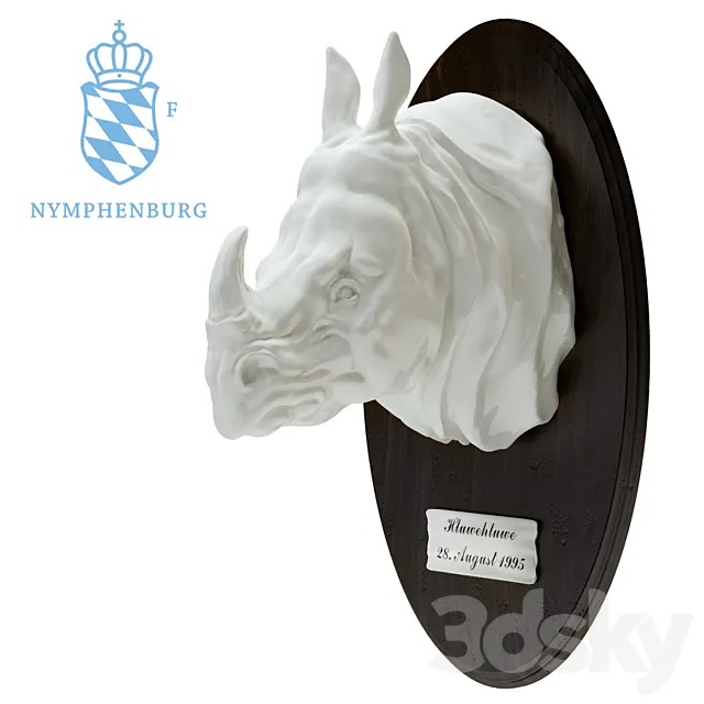 Nymphenburg. Rhino head. 3DModel