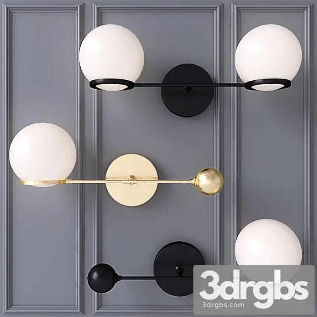 O & g contrapesso led single sconce 3D Model Download O & g contrapesso led single sconce 3D Model Download