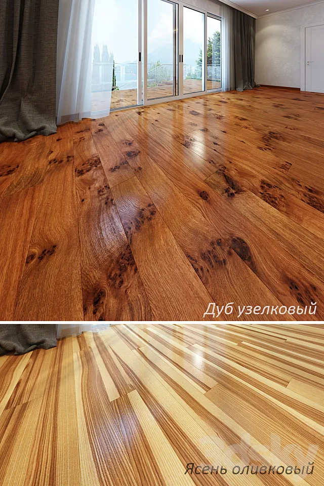 Oak and Ash Olive nodosa 3D Model Oak and Ash Olive nodosa 3D Model