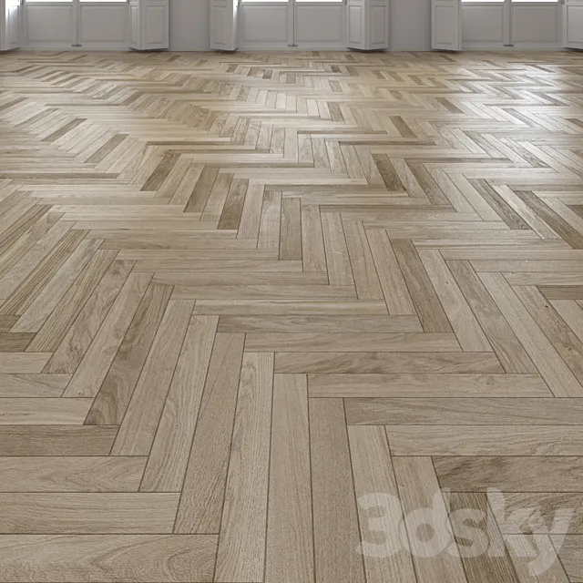 Oak Herringbones floor 3DModel Oak Herringbones floor 3DModel