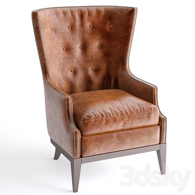 Oak Leather Chair 3DModel