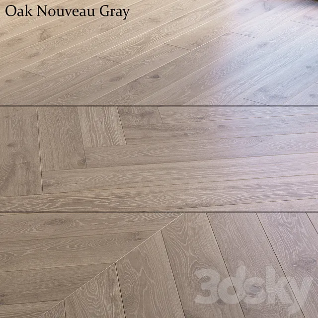 Oak Nouveau Gray 3D Model