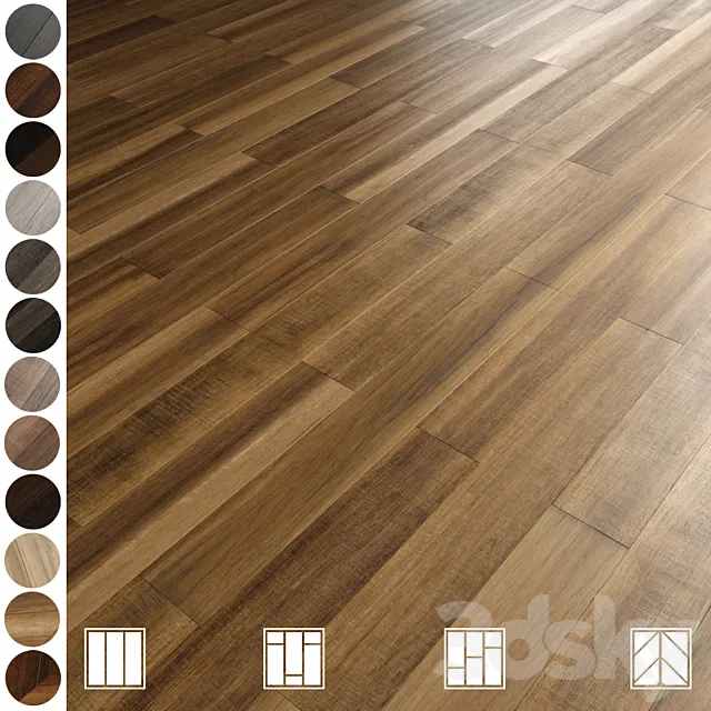 Oak parquet 12 colors 015 3DModel Oak parquet 12 colors 015 3DModel