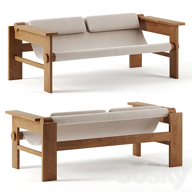 Oak sofa by Haos 3DModel Oak sofa by Haos 3DModel