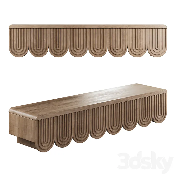 Oak suspended stand Frezo from Melyo 3D Model Free Download