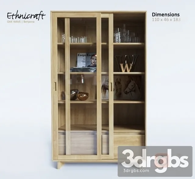 Oak Wave Chest 3D Model Download